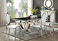 Eniotna 7-piece Rectangular Glass Top Dining Set Chrome