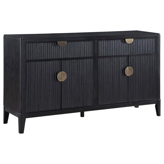 532801 Deamkoorb 4-door Sideboard Buffet Storage Cabinet Black