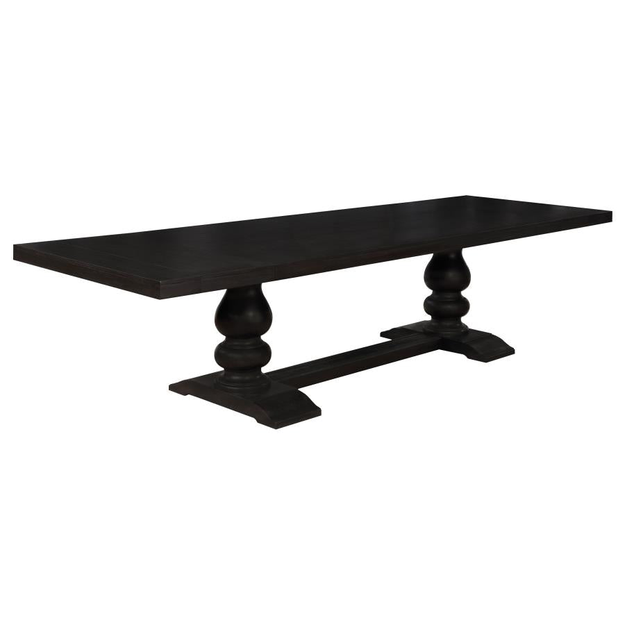 Splehp 7-piece Rectangular Dining Table Set Distressed Noir