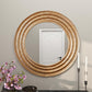 Gold Metal Wall Mirror, 39" x 1" x 39"