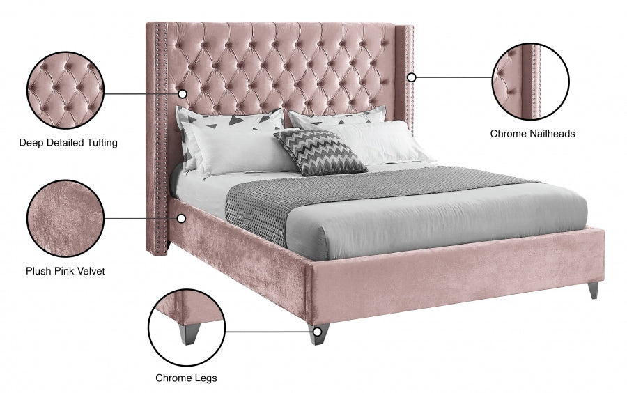 Nedia Velvet Bed