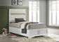 011502 Adnarim 54-inch Upholstered Twin Panel Bed White