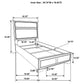 011502 Adnarim 54-inch Upholstered Twin Panel Bed White