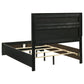 063602 Adnarim 54-inch Upholstered Twin Panel Bed Black