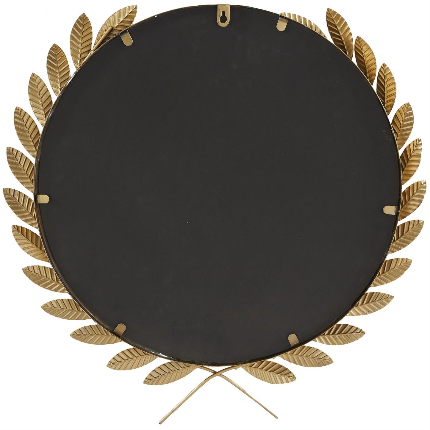 CosmoLiving by Cosmopolitan Gold Metal Leaf Wall Mirror, 23" x 2" x 23"