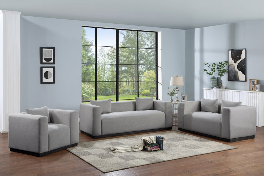 Eifla Linen Textured Fabic Living Room Set