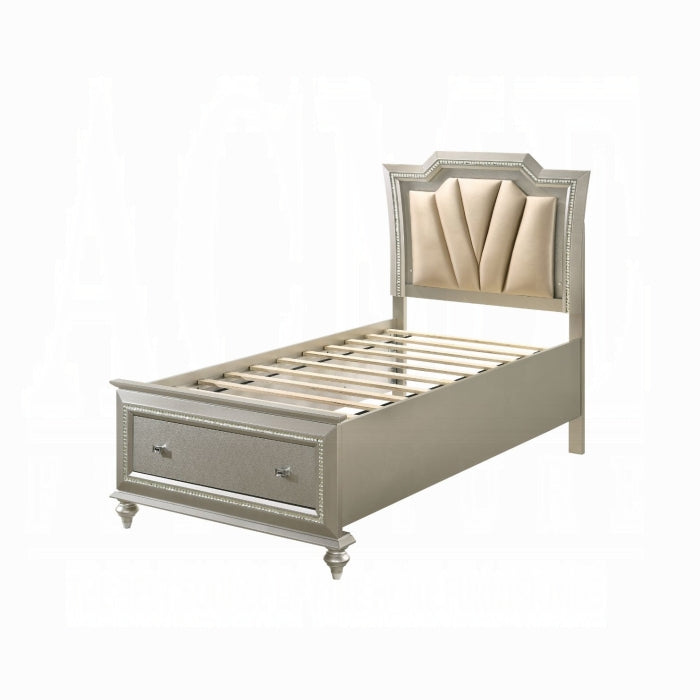 Nyltiak Twin Bed W/Led & Storage