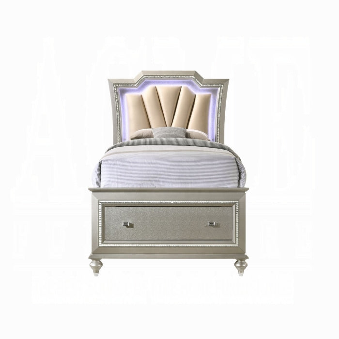 Nyltiak Twin Bed W/Led & Storage