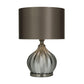 94692 Silver Polyester Table Lamp with Drum Shade, 17" x 14" x 20"