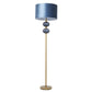 76692 Blue Fabric Floor Lamp with Drum Shade, 18" x 18" x 69"