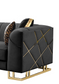 209S Designer Sofa and Loveseat (Black)