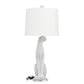 95233 Silver Polystone Table Lamp