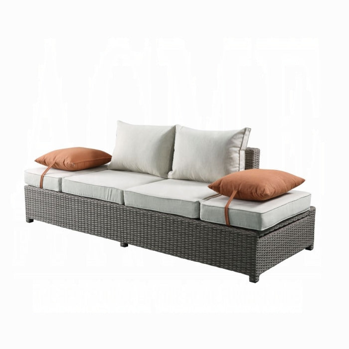 51054   Patio Sofa W/2 Pillows & Ottoman