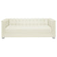 Onaivahc 3-piece Upholstered Track Arm Sofa Set Pearl White Success