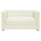 Onaivahc 3-piece Upholstered Track Arm Sofa Set Pearl White Success