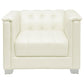 Onaivahc 3-piece Upholstered Track Arm Sofa Set Pearl White Success