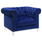 Rekelb 3-piece Upholstered Tuxedo Arm Tufted Sofa Set Blue Success