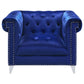 Rekelb 3-piece Upholstered Tuxedo Arm Tufted Sofa Set Blue Success