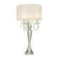 50107 Silver Metal Table Lamp, 16" x 16" x 31"