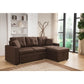 8008 Fabric Reversible Pull Out Sectional Sofa & Storage