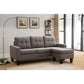 3208 Fabric Tufted Back Reversible Sectional Sofa Set