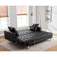 6308 PU Tufted Reversible Sectional Sofa Bed