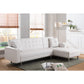 6308 PU Tufted Reversible Sectional Sofa Bed