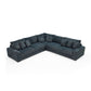 0328 Fabric Stationary Sectional Sofa w/ 9 Pillows