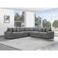 0328 Fabric Stationary Sectional Sofa w/ 9 Pillows