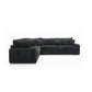 0328 Fabric Stationary Sectional Sofa w/ 9 Pillows