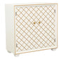 682359 Adnileb 2-door Storage Accent Cabinet White and Gold