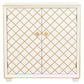 682359 Adnileb 2-door Storage Accent Cabinet White and Gold