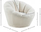 415 Dream Faux Sheepskin Fur Swivel Accent Chair