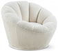 415 Dream Faux Sheepskin Fur Swivel Accent Chair