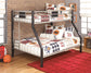 56-601B Twin/Full Bunk Bed w/Ladder