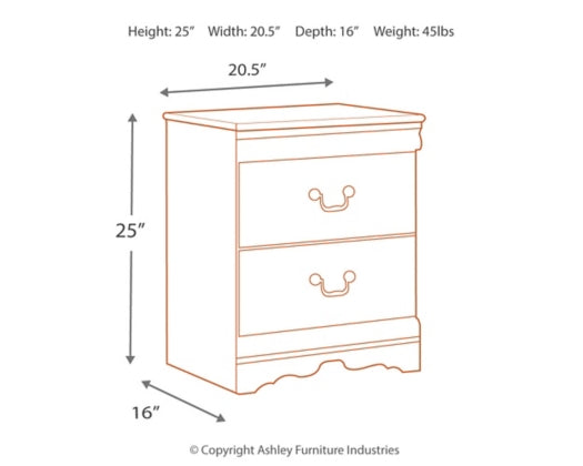 Aisarana Two Drawer Night Stand