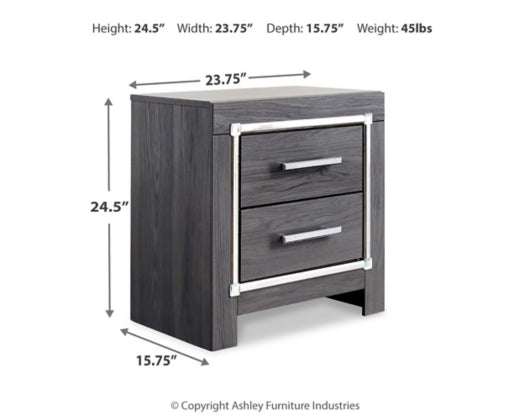 412B Annadol Two Drawer Night Stand