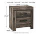 044B Wolnnyw Two Drawer Night Stand