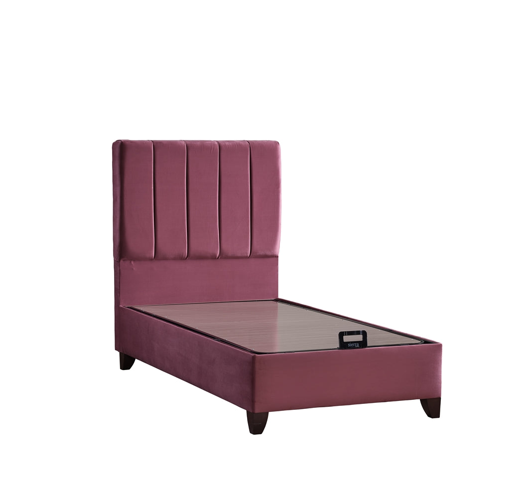 Abodroc Storage Bed With Headboard Dusty Rose