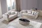 Anelim Ivory Velvet Sofa 93" & Loveseat 73"