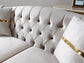 Anelim Ivory Velvet Sofa 93" & Loveseat 73"