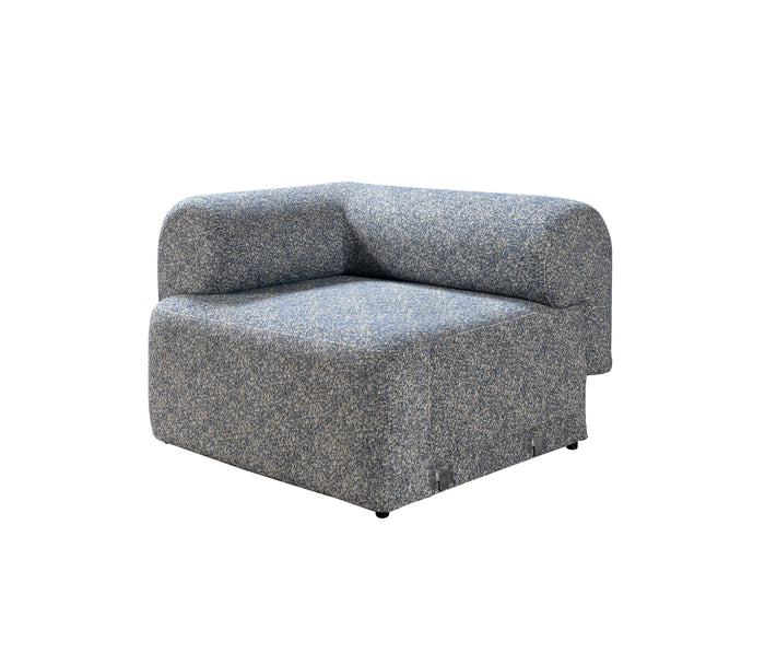 Anel Blue Boucle 3-Piece Curved 145" Sectional