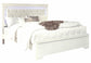 IEPMOP METALLIC WHITE BED WITH LED