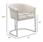 010CS Boucle Fabric Side Chairs with Chrome