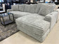 yerfmoc Oversized Corduroy Gray 123" Sectional with Cupholders