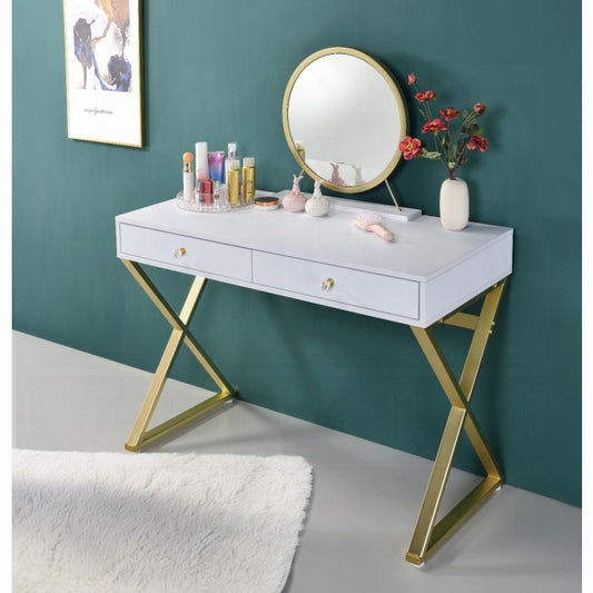 76600CA Vanity Desk W/Mirror & Jewelry Tray