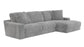 yerfmoc Oversized Corduroy Gray 123" Sectional with Cupholders