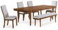 Lyncott Dining Table and 4 Chairs and Bench