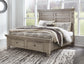 Harrastone King Panel Bed with Dresser and Nightstand