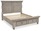 Harrastone California King Panel Bed with Dresser and Nightstand